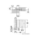 Stainless steel hinges for hatchways