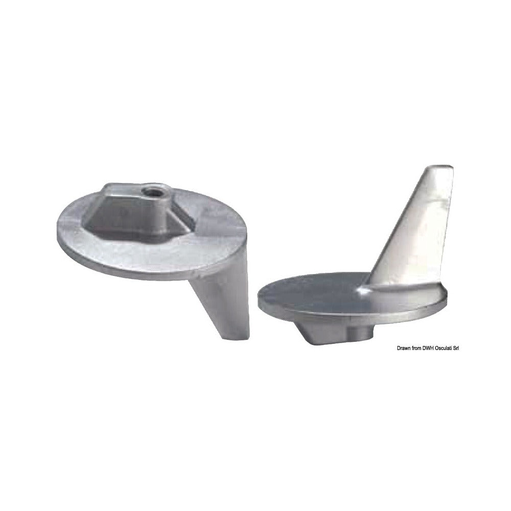 Zinc anode for drives with stainless steel propell