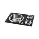 Crystal glass worktop with hobs + Stainless Steel 