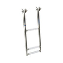 Telescopic ladder for fixing under the gangplank