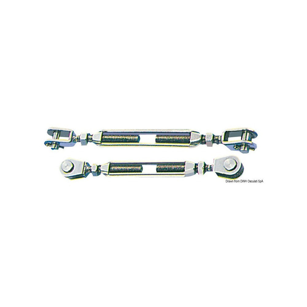 Rigging screws with two fixed jaws