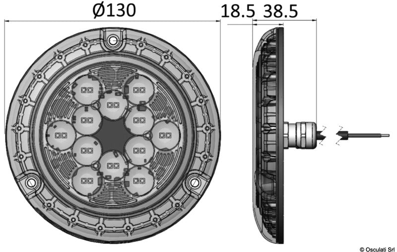 PIRANHA P24 BLUEFIN LED undervattenslampa