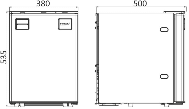 Frigo° kylskåp med Clean Touch-frontpanel