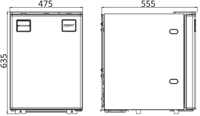 Frigo° kylskåp med Clean Touch-frontpanel
