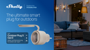 Shelly Outdoor Plug S Gen3 smart uttag med mätning, IP44, 230 V