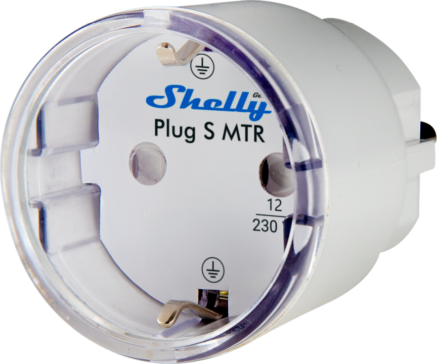 Shelly Plug S Gen3 smart plugg med måling, hvit