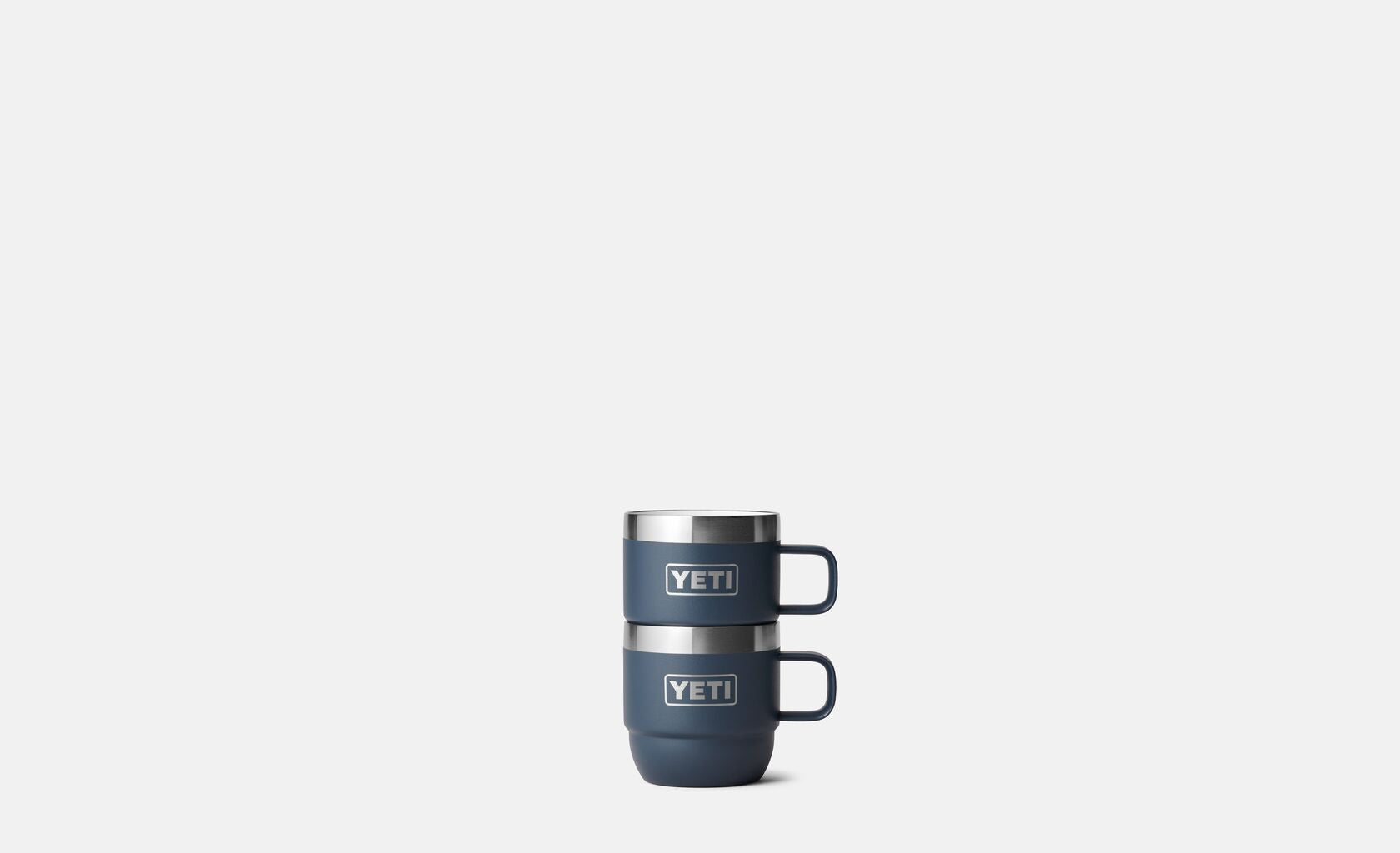 YETI Rambler 6 oz Mug 2PK Navy front view stacked