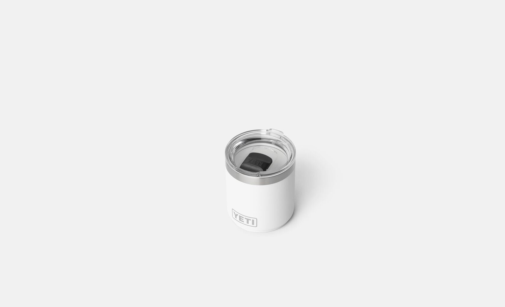 YETI Rambler 10 oz CL Low 2.0 MS White three-quarter view