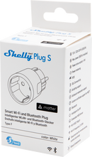 Shelly Plug S Gen3 -älypistoke mittauksella, valkoinen