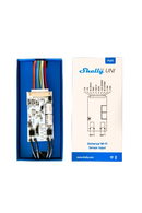 Shelly Plus Uni universell I/O-modul, 2 utgångar, digitala & analoga ingångar, 12–36 V DC