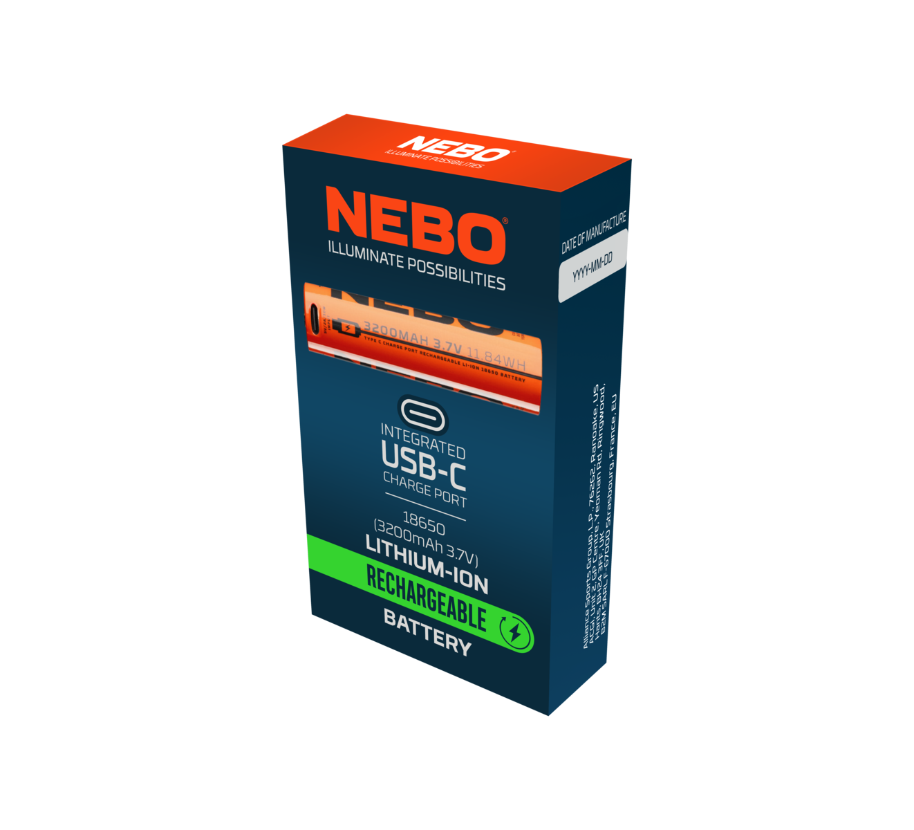 18650 USB-C ladattava akku - Slyde King 2K, Big Larry Pro, Luxtreme SL25