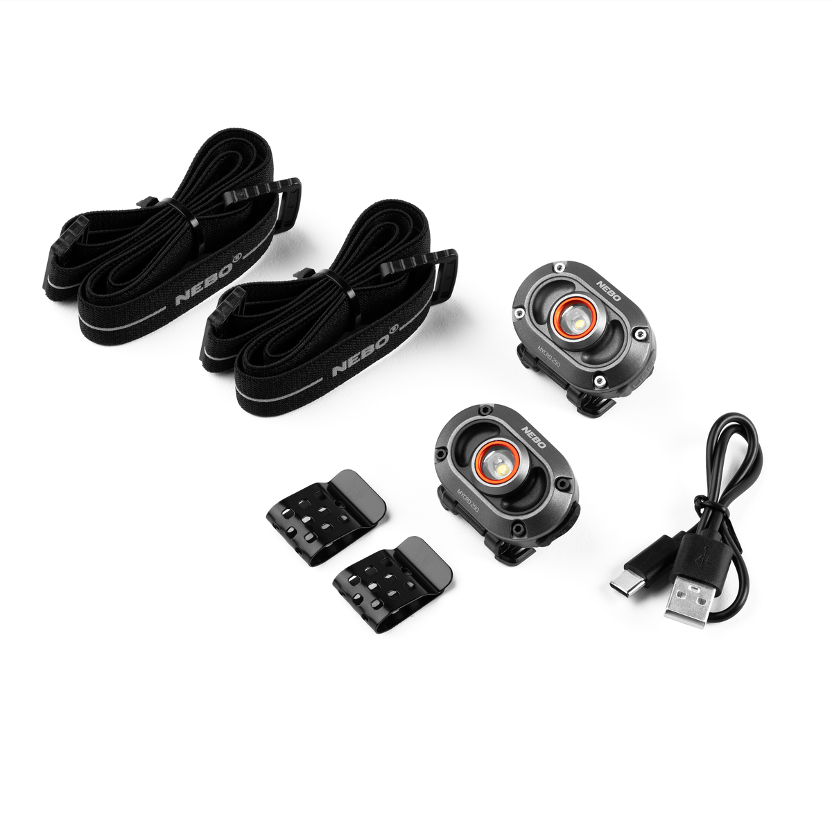 MYCRO 250 2-pack - ladattava otsa- ja lippavalaisin