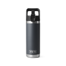 YETI Rambler 18 oz Straw Bottle Charcoal front view up