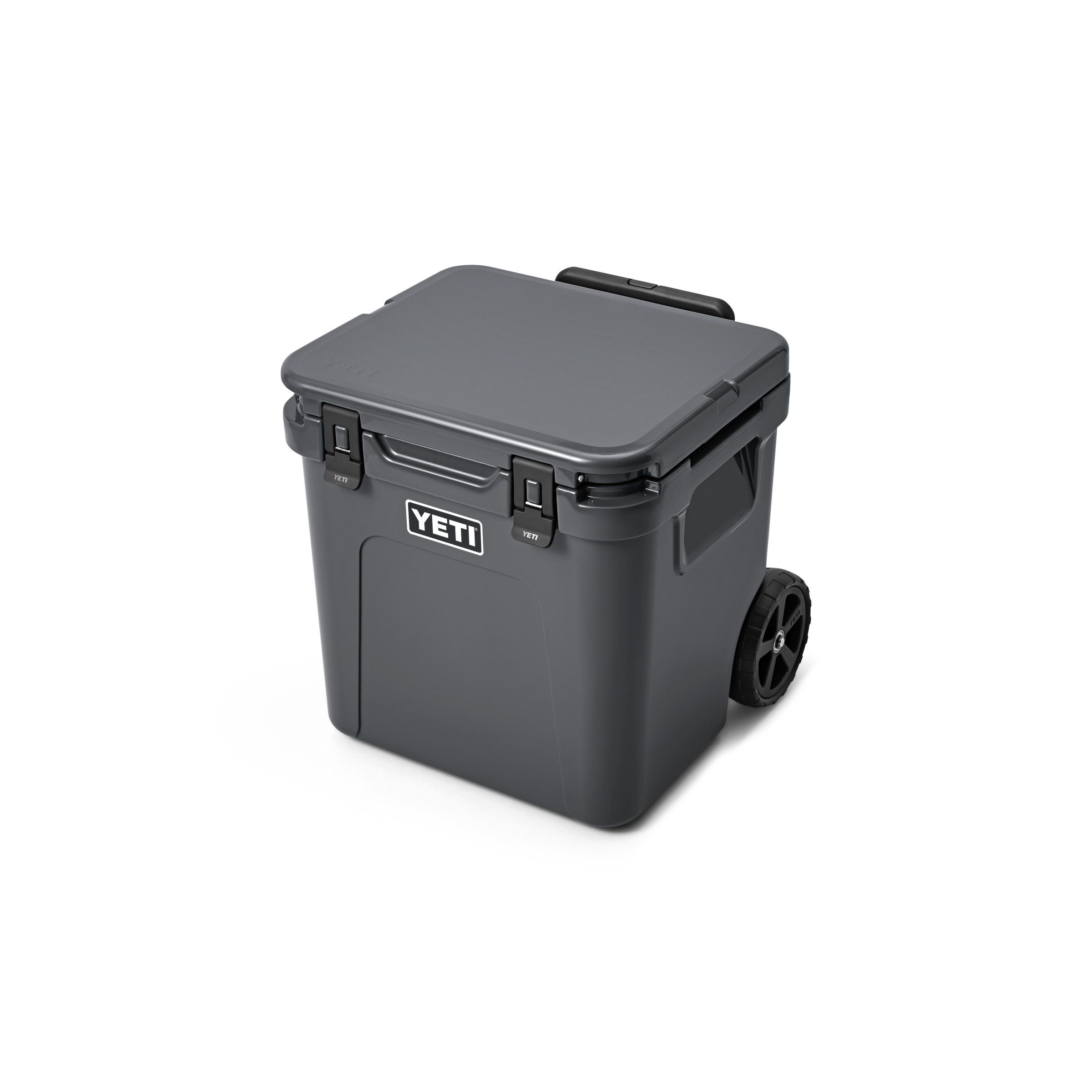 YETI Roadie 48, Charcoal, front view, handle down