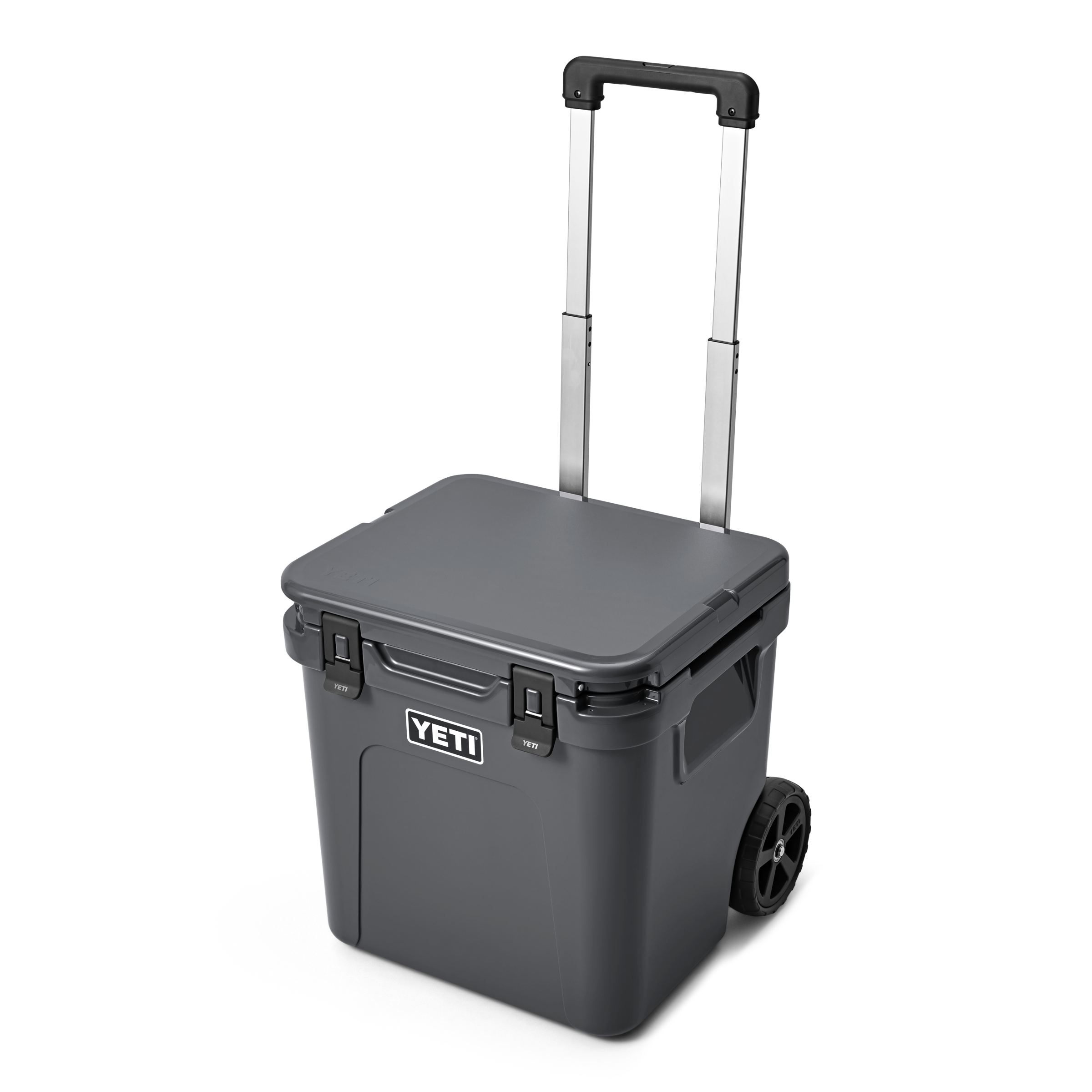 YETI Roadie 48, Charcoal, front view, handle up