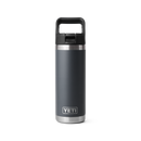 YETI Rambler 18 oz Straw Bottle Charcoal front view
