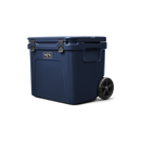 YETI Roadie 60, Navy, three-quarter view, handle down
