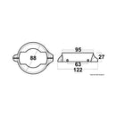 Volvo Penta 2-piece collar - S. Drive 120 with 4 x