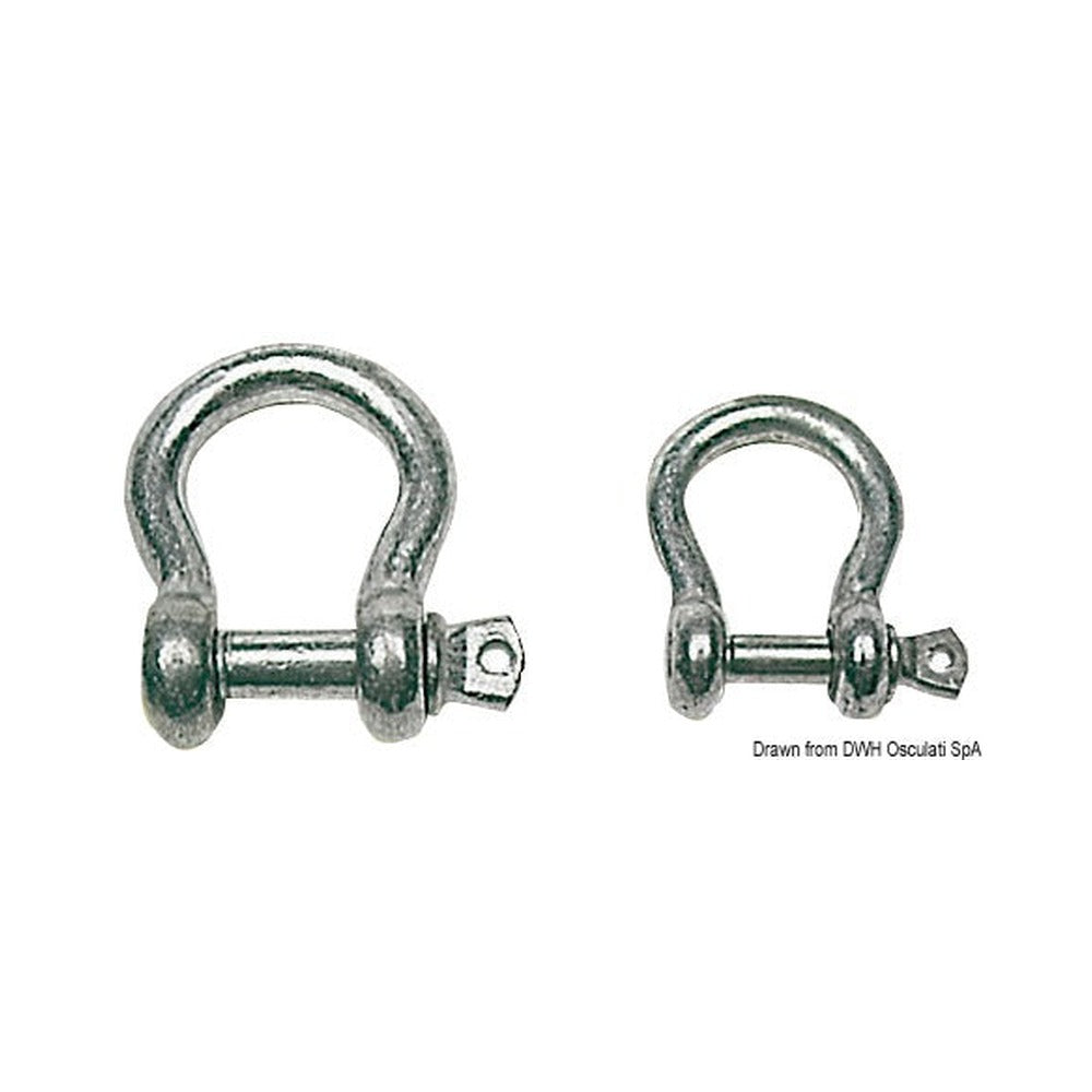 Galvanized lyre shackle