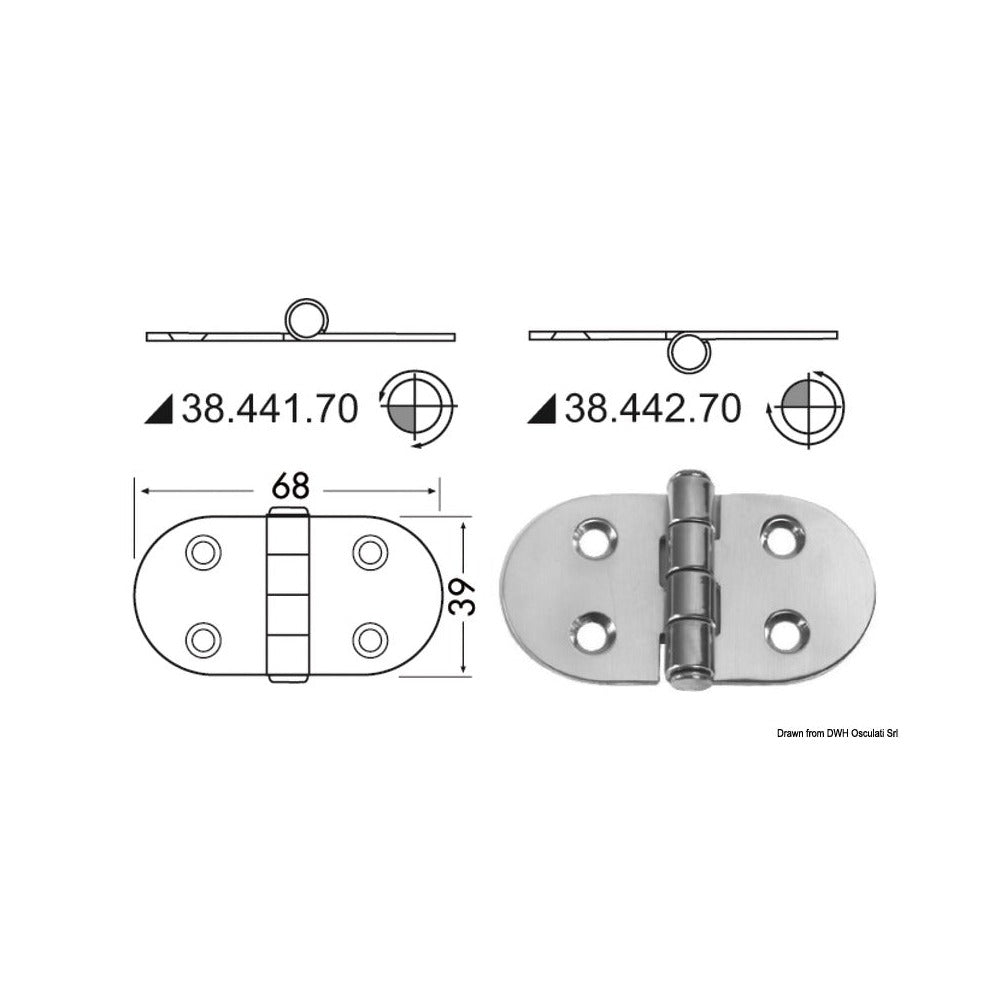 Hinges 2 mm thickness