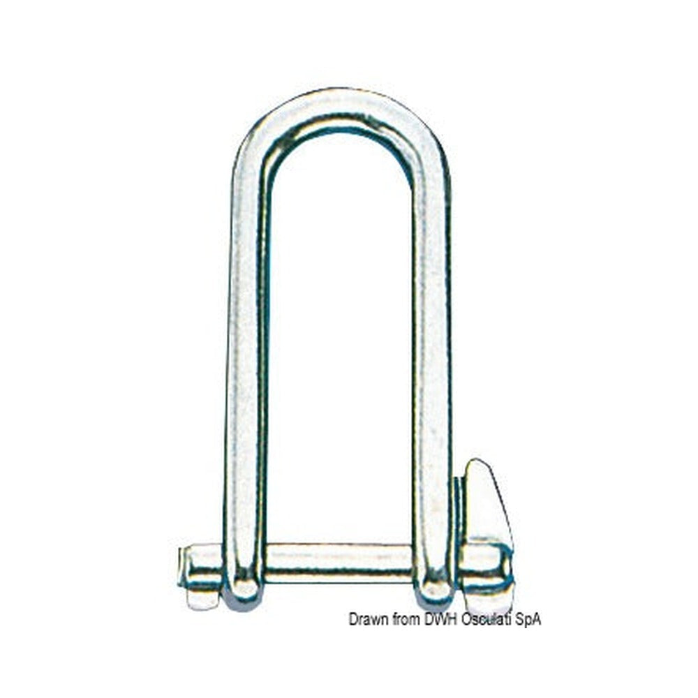 Long 'D' Shackles with captive locking pin