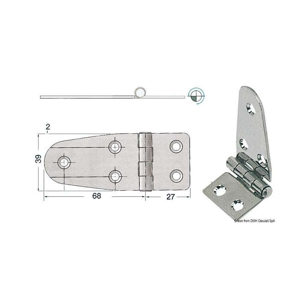 Hinges 2 mm thickness