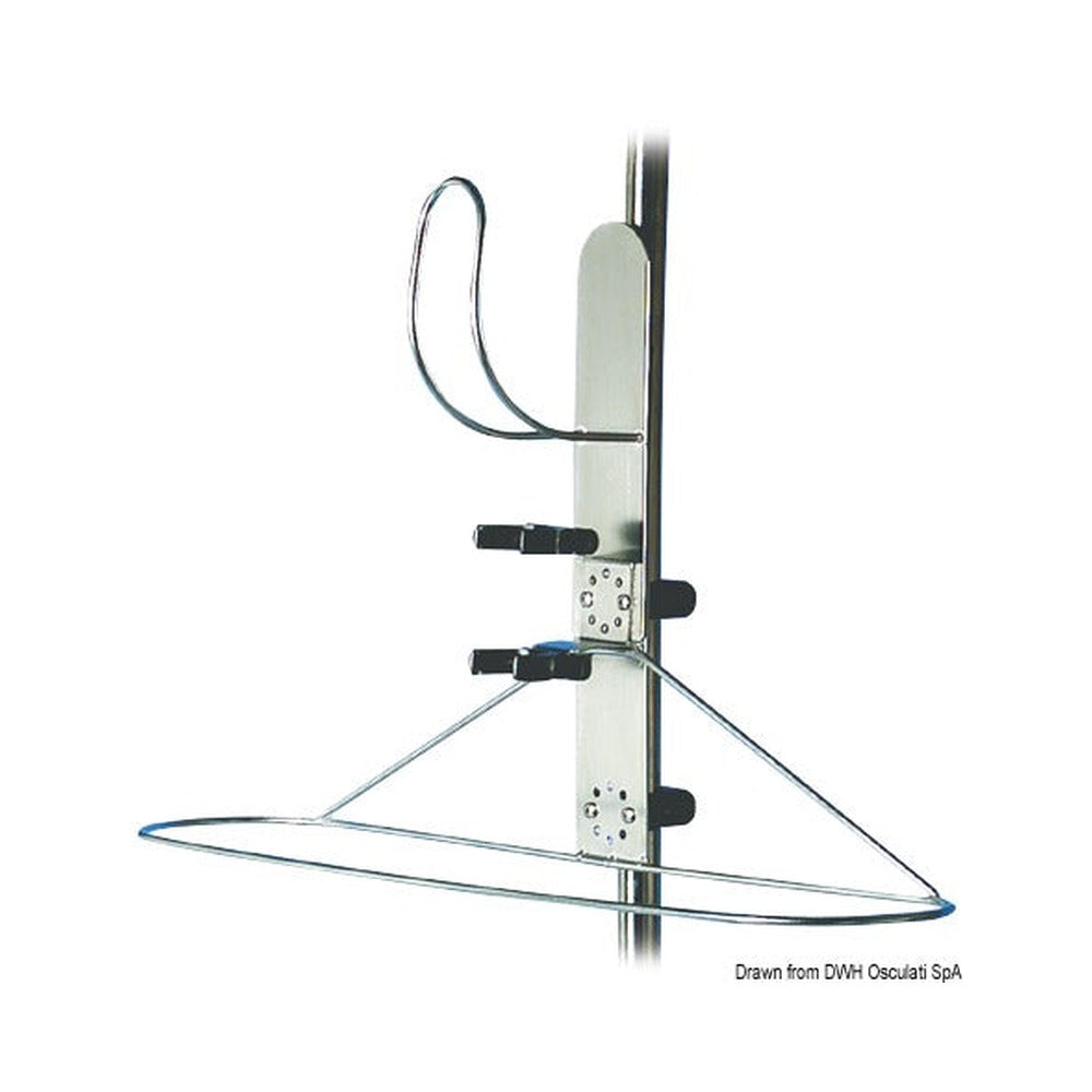 Telescopic bracket for ring lifebuoys