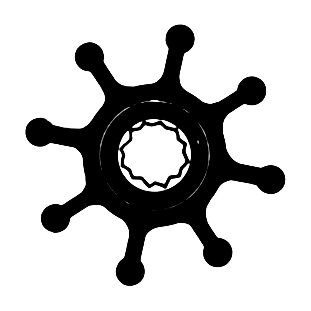 Ancor 3260 impeller, 8 blades, spline shaft