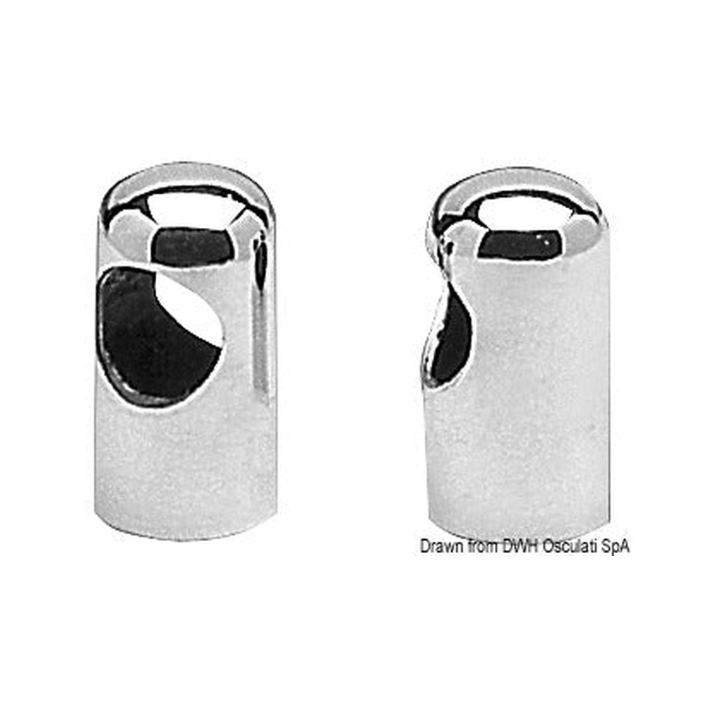Rounded handrail terminal made from a tube