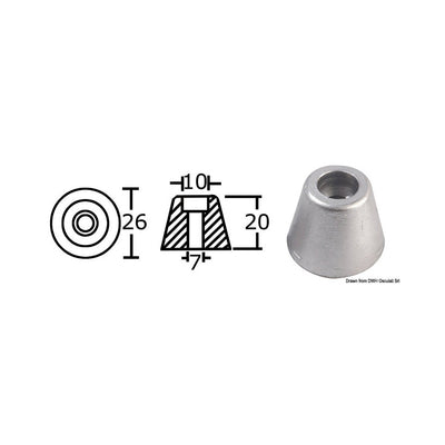 Spare anodes for Side-Power (Sleipner) bow/stern p