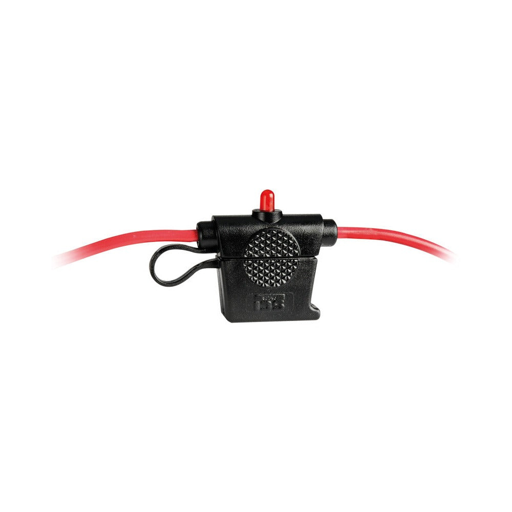 Fuse holder with warning LED, watertight model
