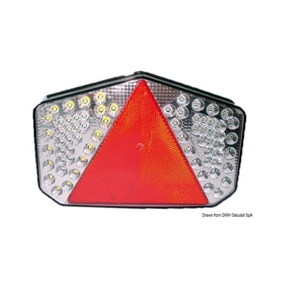 LED rear lights with triangular reflector and 7 fu