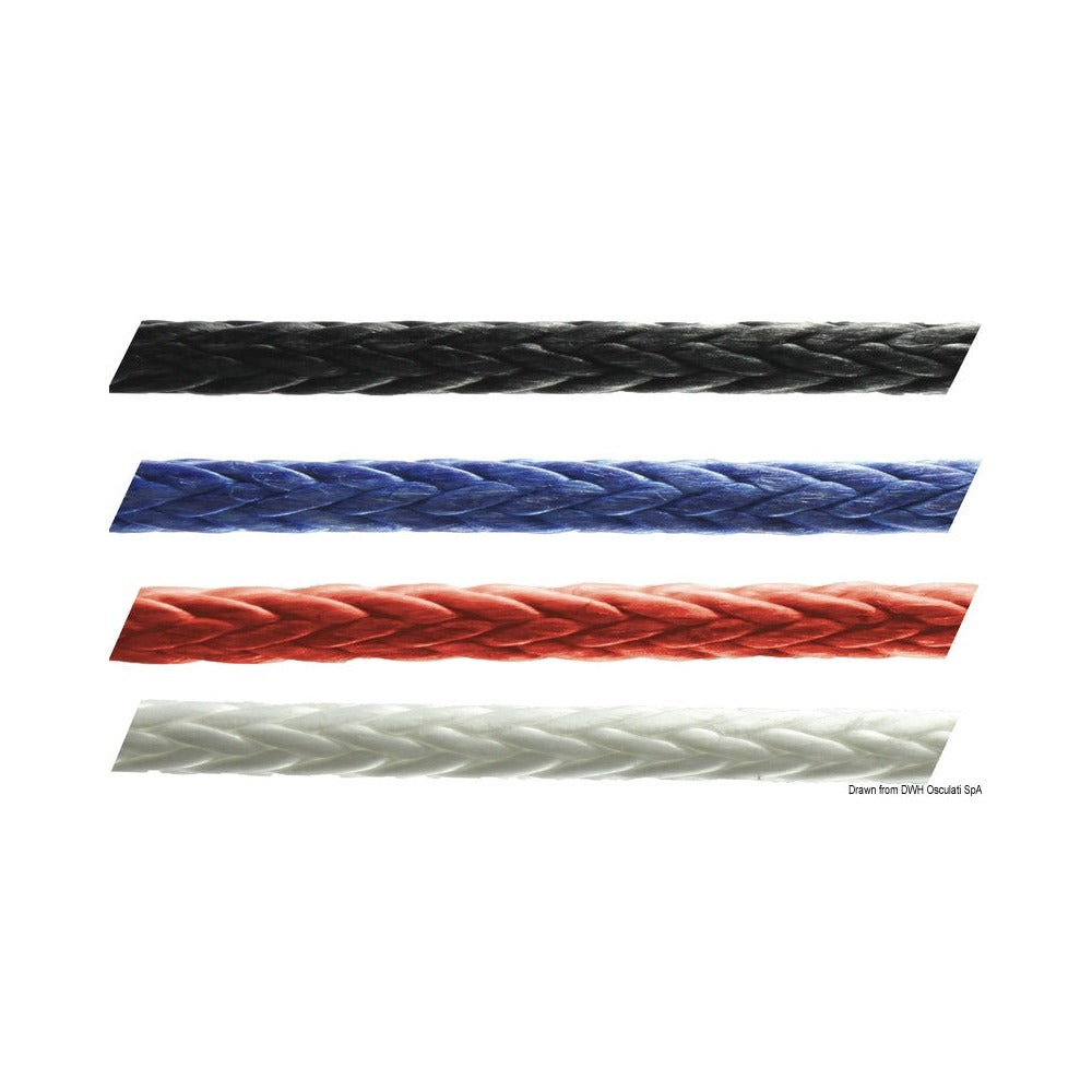 MARLOW D12 braid without cover - 2.5 mm - Black / 