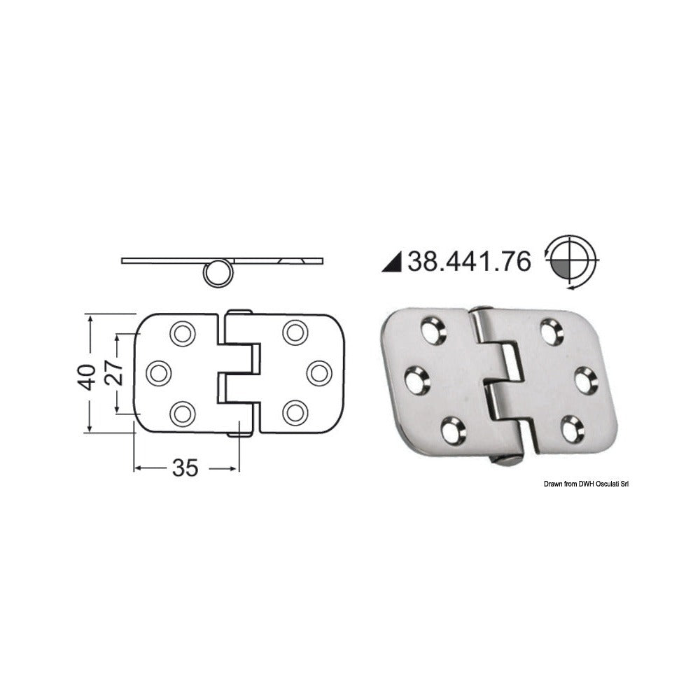 Hinges 2 mm thickness