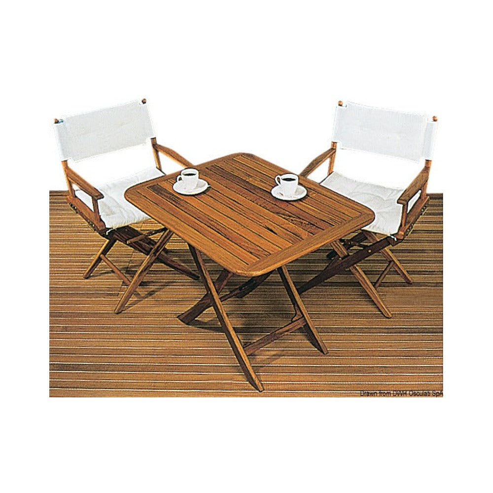 Adjustable folding table ARC in teak