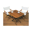 Adjustable folding table ARC in teak