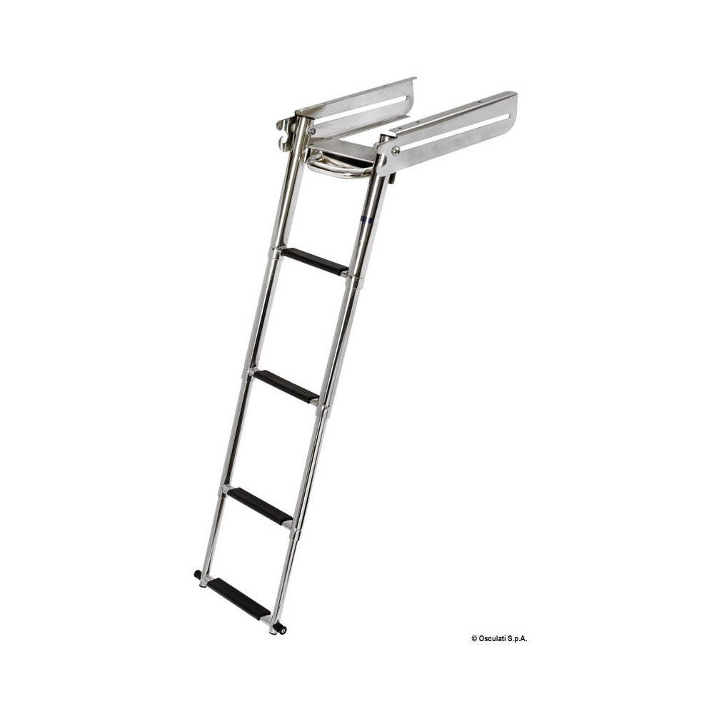 Sliding ladder to be mounted under the platform