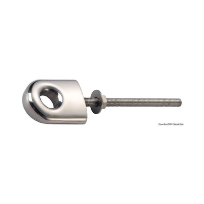 Bow or stern ring, made of polished stainless stee
