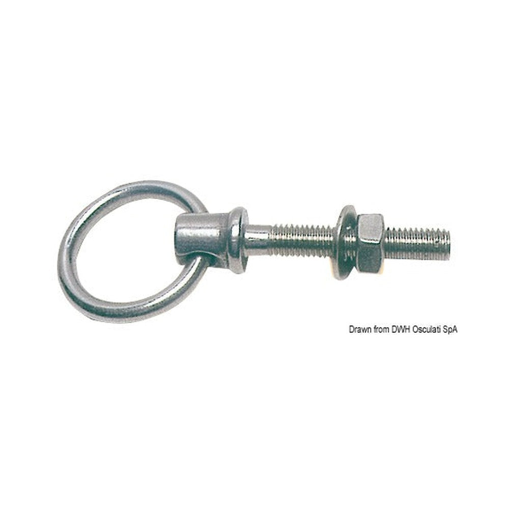 Swivel ring with stainless steel pin