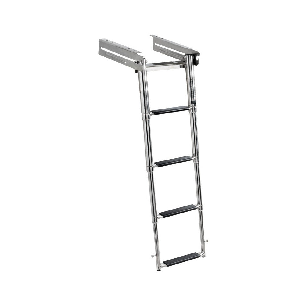 Ladder with overhanging rungs, to be mounted under