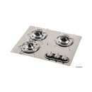 Stainless steel flush mount hob unit
