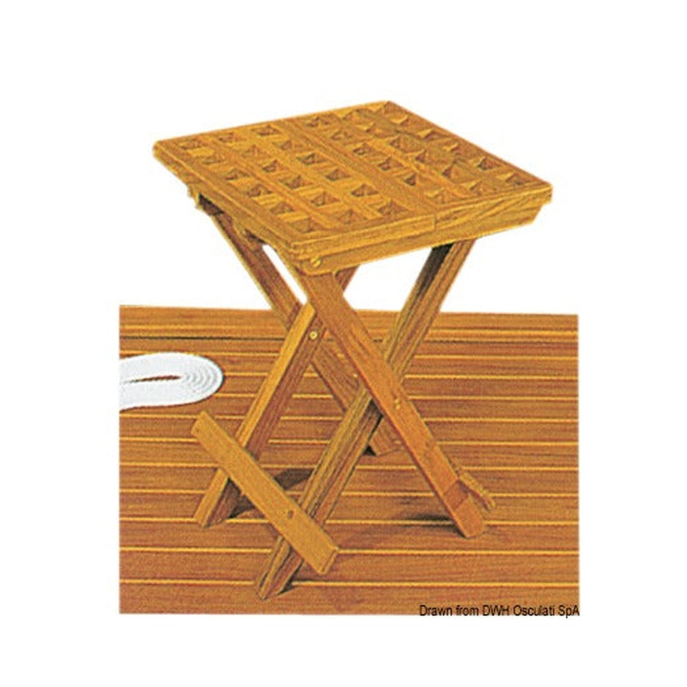 Foldable ARC stool in teak