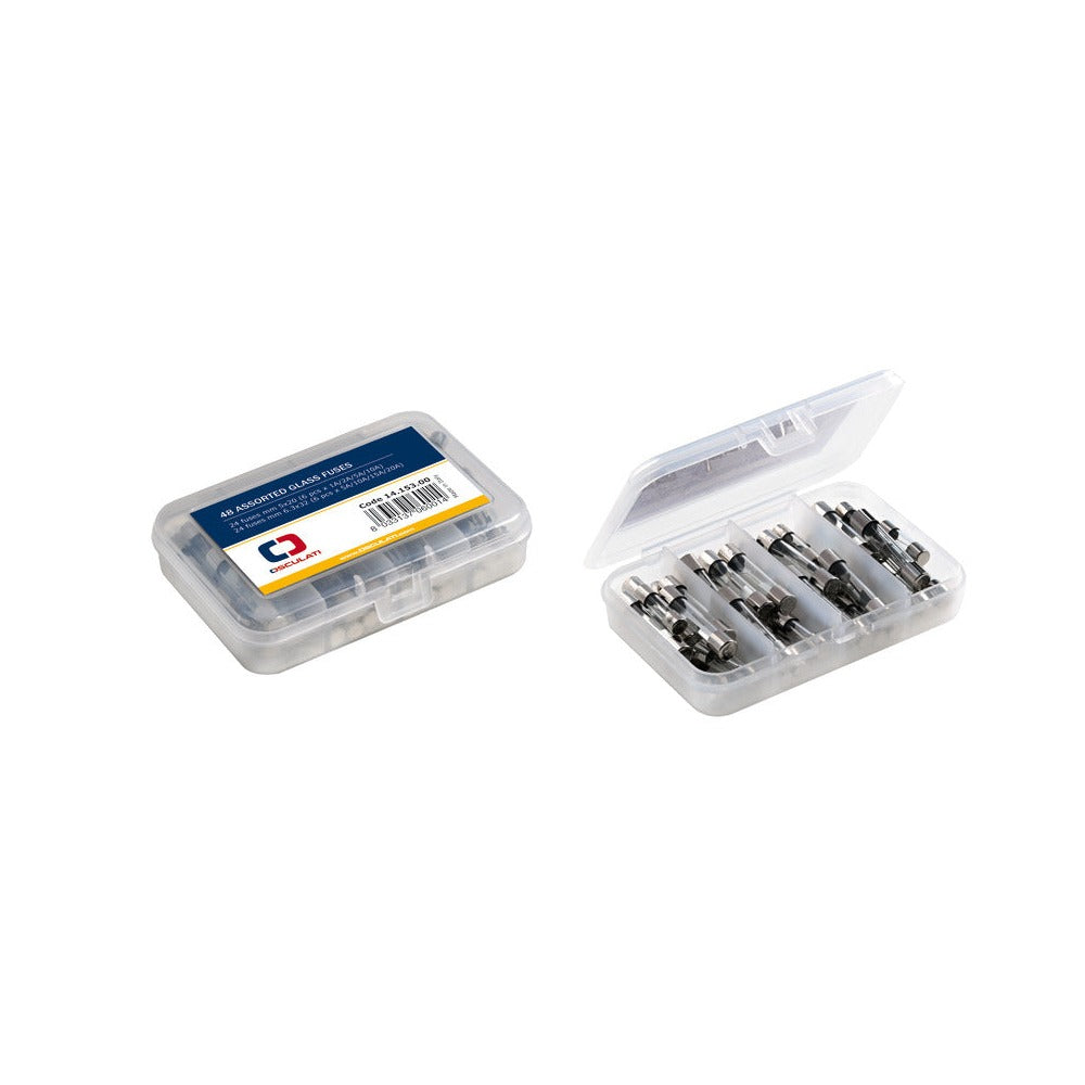 Assorted glass fuses