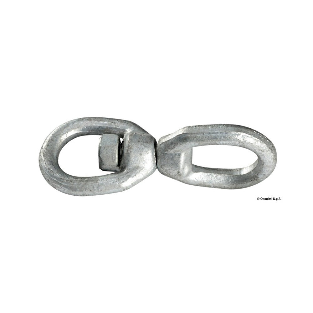 Galvanized steel swivel made for anchor chains and