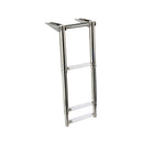 Gangplank telescopic ladder with built-in handle