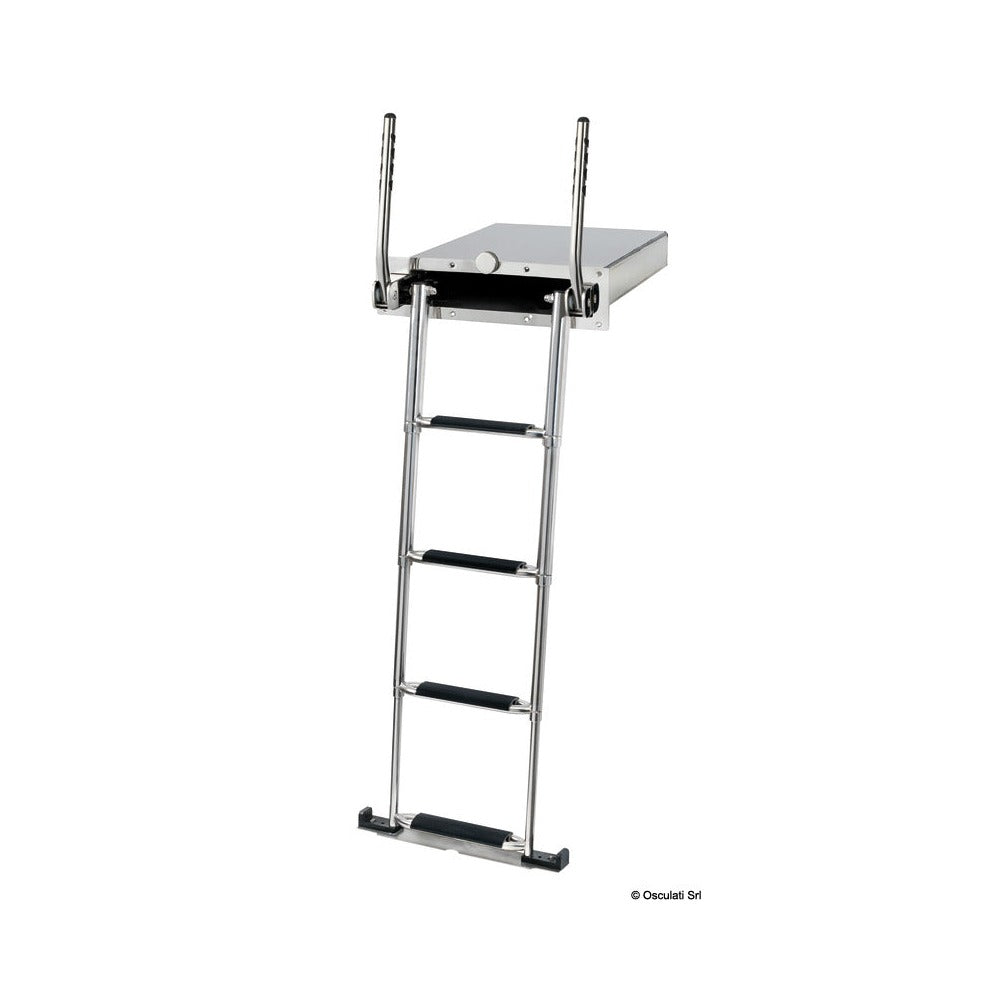 EasyUp built-in telescopic ladder with railings