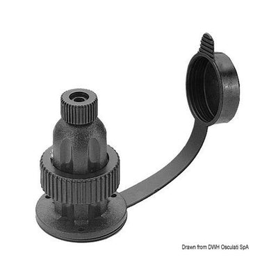 Watertight plug made of polycarbonate and fitted w