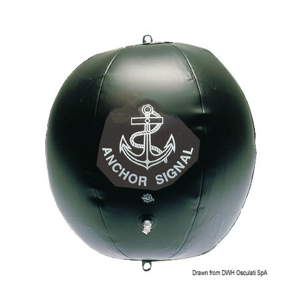 Black inflatable signal ball