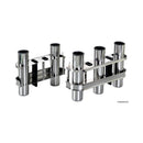 Steel fishing rod holder for bulkhead mounting