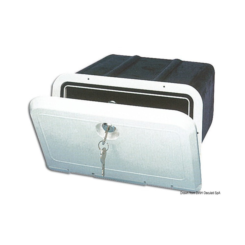 Locker with white frame